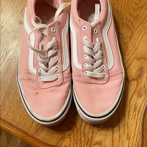 Pink Canvas Sneakers with White Accents